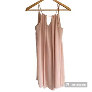 Naked Zebra Pink Slip Dress, Spaghetti Strap, Summer Glamcore, Fairycore, Small